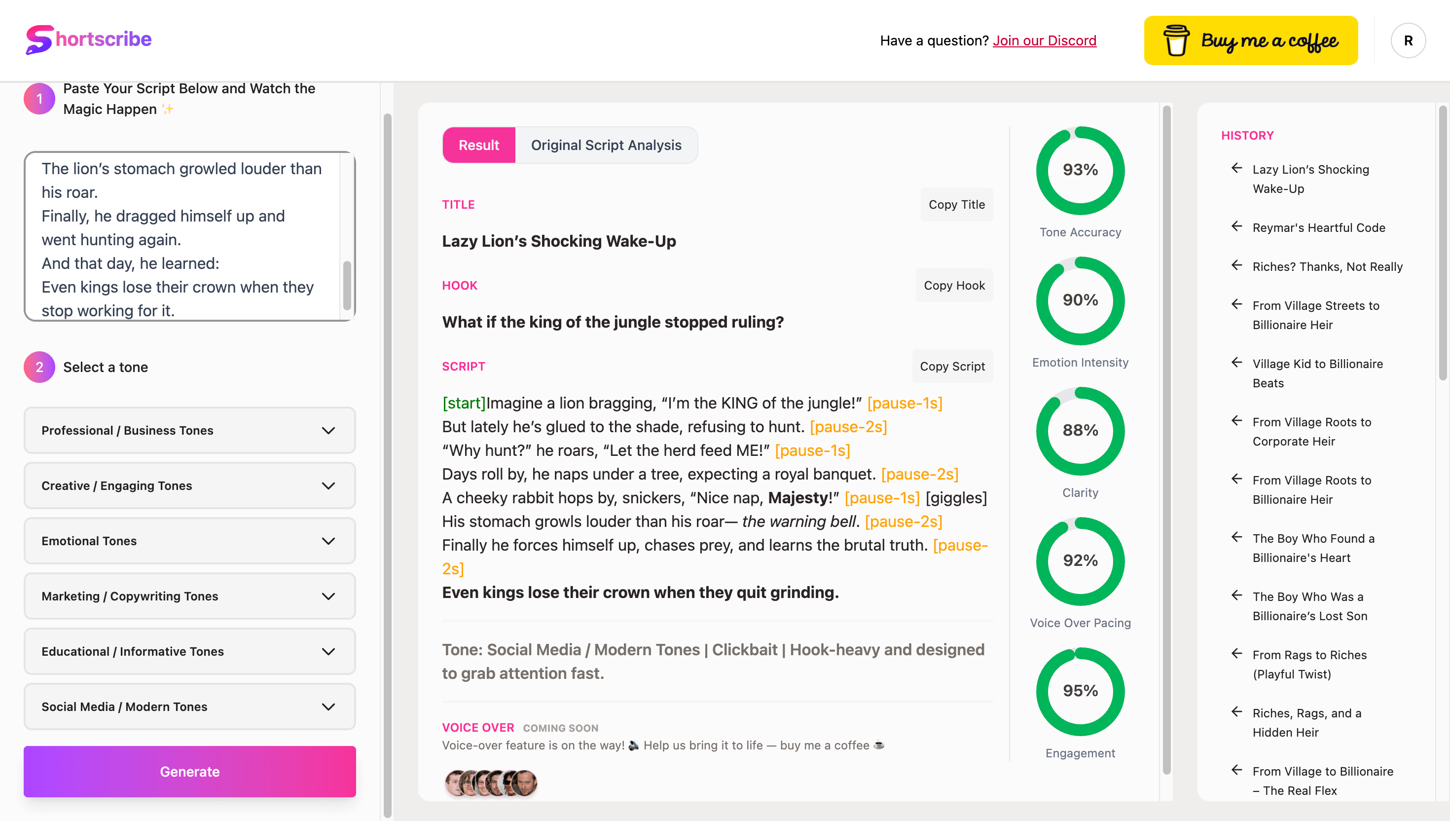 Shortscribe AI Script Illustration